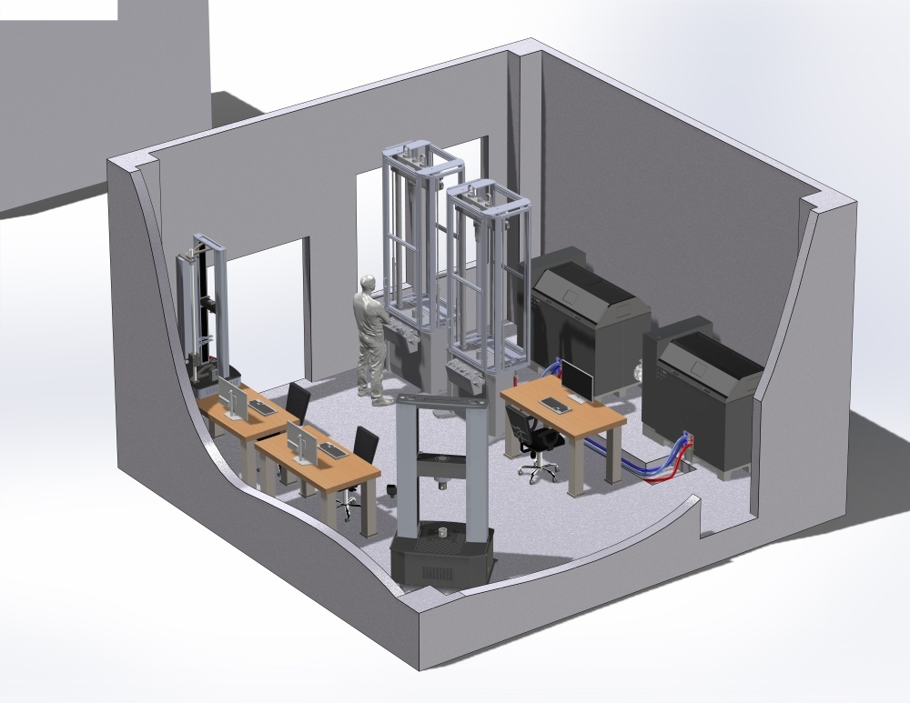SolidWorks - návrh optimalizace laboratoříá