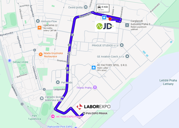 Mapa PVA JD Dvořák