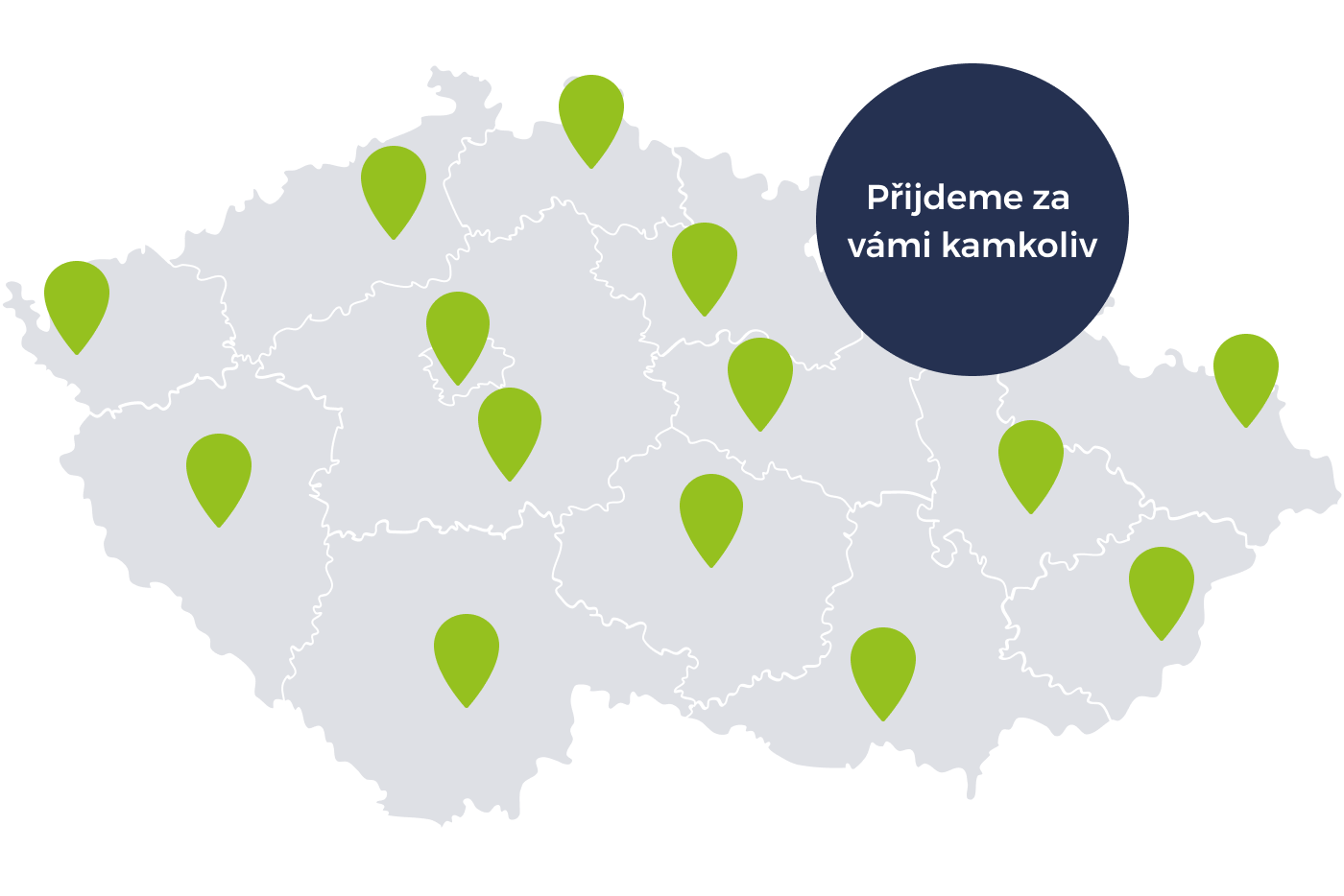 Service coverage of the Czech Republic