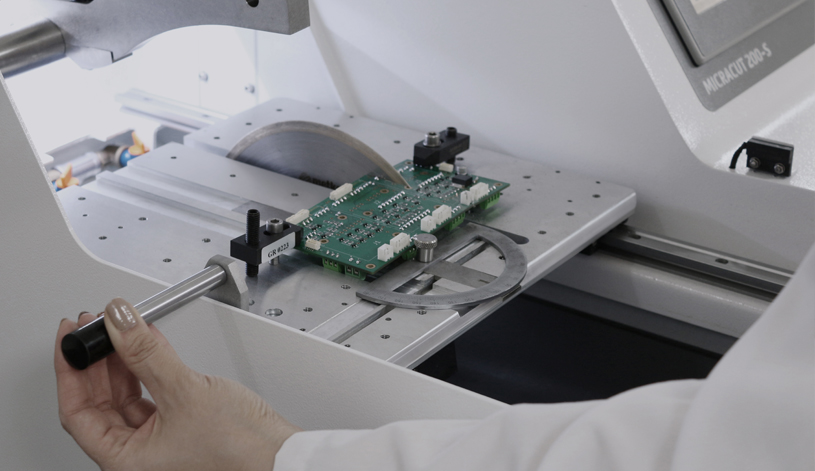 Sectioning of the material